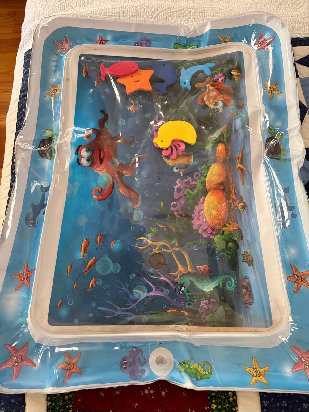 Blue Sea Creature Inflatable Play Mat for Kids